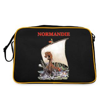 NORMANDIE Kreation Louis RUNEMBERG © Adagp - Retro Tasche - Schwarz/Gold - Hinten