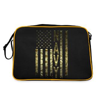 Armée militaire marine armée forces armées liberté des soldats - Sac Retro - noir/or - Dos