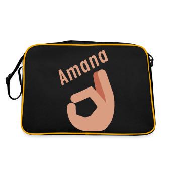 Amana - Retro Bag - black/gold - Back
