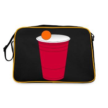 BEER PONG Red Cup Ball, Party College Drinking Games - Sac Retro - noir/or - Dos