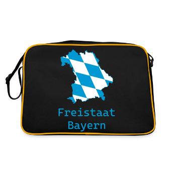 Bayern - Retro Tasche - Schwarz/Gold - Hinten