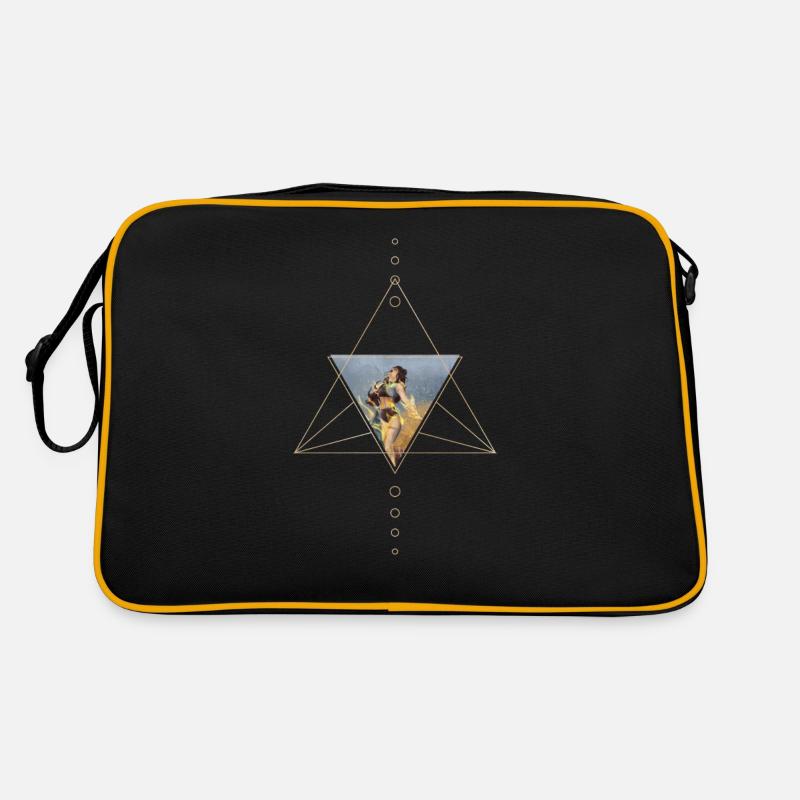 Phönix frau - Retro Tasche - Schwarz/Gold