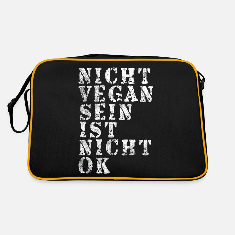 Nicht Vegan Sein Ist Nicht Ok Retro Tasche