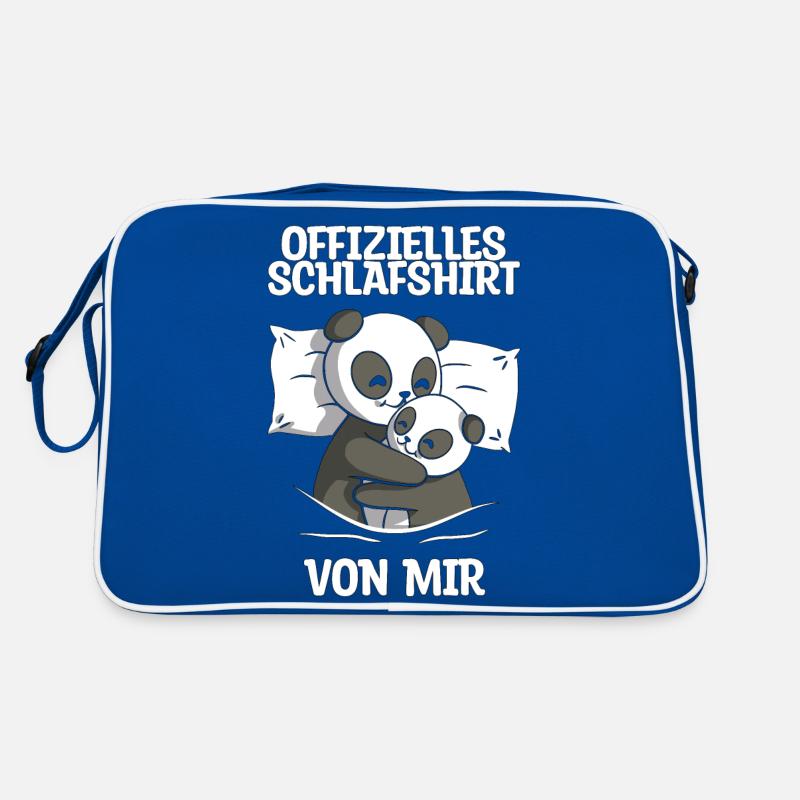 Panda schlafen Schlaf Pandas Geschenk Retro Tasche