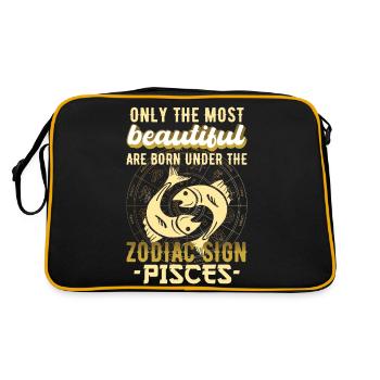 Zodiac Pisces Pisces Gift - Retro Bag - black/gold - Back