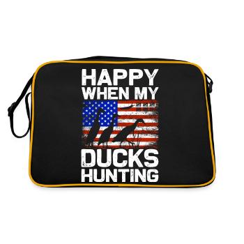 Canards coureurs Indian Running Duck Mèmes - Sac Retro - noir/or - Dos