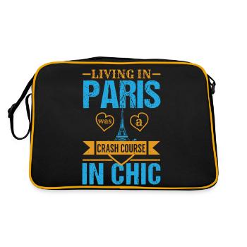LIVING IN PARIS WAS A CRASH COURSE IN CHIC - Retro Bag - black/gold - Back