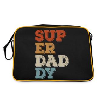 Super Daddy for Best Daddy for Father's Day - Retro Bag - black/gold - Back