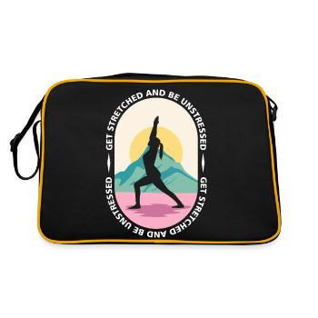 Yoga, Sports, Stretching, Nature, Wellness, Meditation - Retro Bag - black/gold - Back