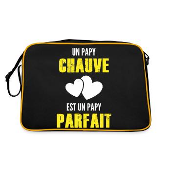 un papy chauve est un papy parfait / grand-père - Sac Retro - noir/or - Dos
