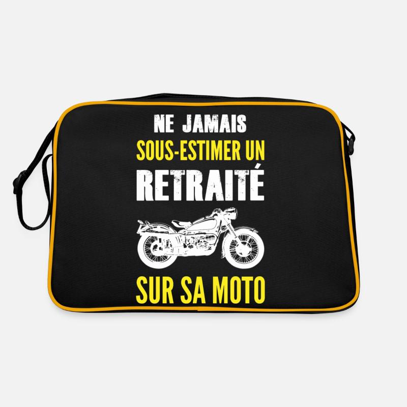 Ne jamais sous estimer un retraité sur sa moto Sac Retro