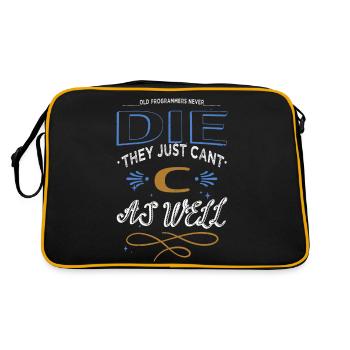 hacking computer birthday present idea awesome - Retro Tasche - Schwarz/Gold - Hinten