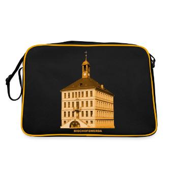 Hôtel de ville de Bischofswerda Haute-Lusace Saxe - Sac Retro - noir/or - Dos
