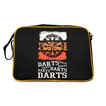 Fléchettes, jeu de fléchettes, jeu de fléchettes, fléchettes, joueurs de fléchettes - Sac Retro - noir/or - Dos