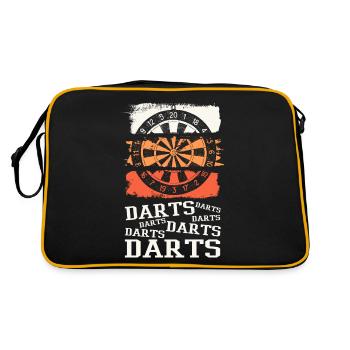Fléchettes, jeu de fléchettes, jeu de fléchettes, fléchettes, joueurs de fléchettes - Sac Retro - noir/or - Dos