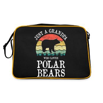 Juste un grand-père qui aime les ours polaires - Sac Retro - noir/or - Dos