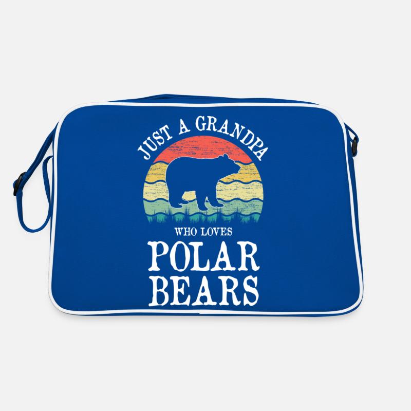 Nur ein Opa, der Eisbären liebt Retro Tasche