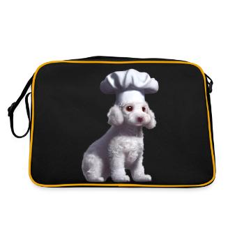 Caniche Chien Propriétaire Cuisiniers Caniche Chiot Chien Chiot - Sac Retro - noir/or - Dos