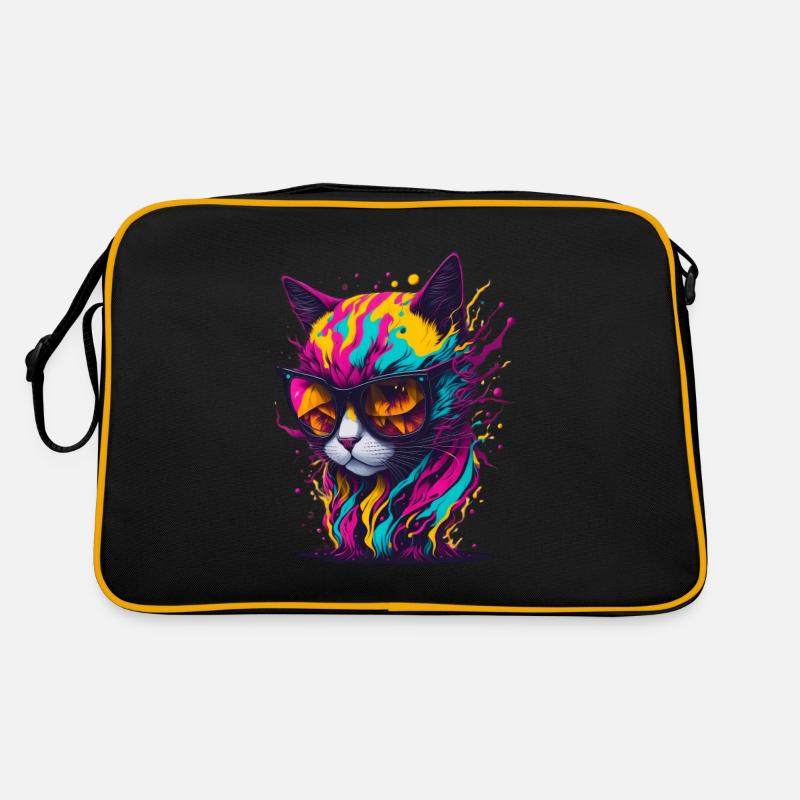 Katze 2 Retro Tasche