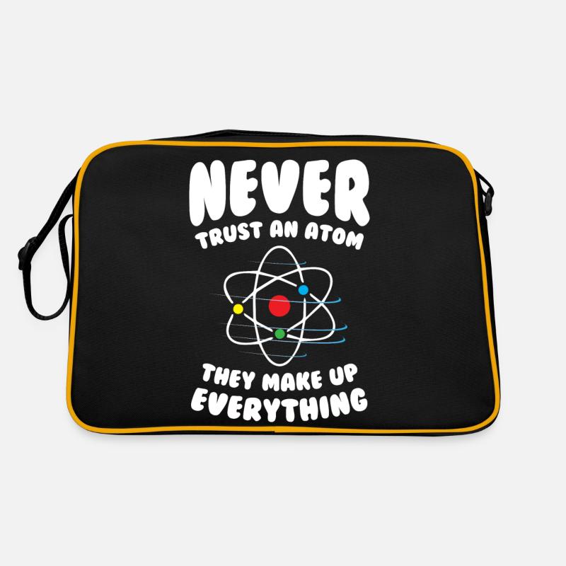 Never Trust an Atom - Retro Tasche - Schwarz/Gold