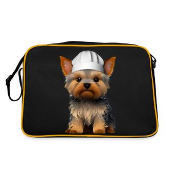 Yorkshire Terrier Cuisine chiot Restaurateur Chien - Sac Retro - noir/or - Dos
