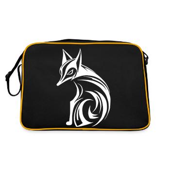 Cute Fox - Retro Bag - black/gold - Back