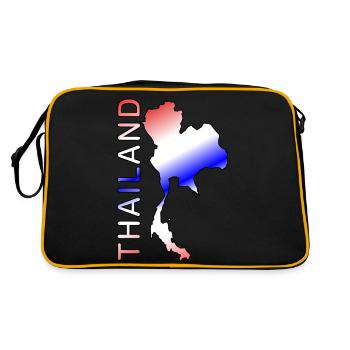 Thailand Map Font - Retro Bag - black/gold - Back