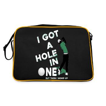 I GOT A HOLE IN ONE BUT THEN I WOKE UP - Sac Retro - noir/or - Dos