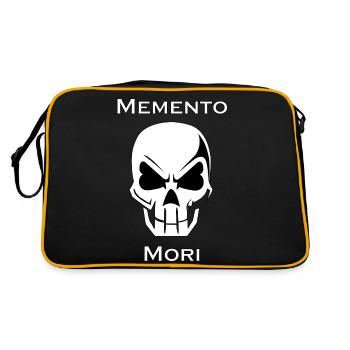 Memento Mori Skull Minimal - Sac Retro - noir/or - Dos