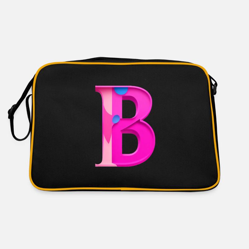 B - Sac Retro - noir/or