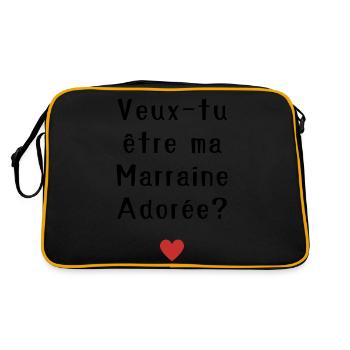 Veux-tu être ma marraine adorée ? - Sac Retro - noir/or - Dos