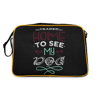 4th of july present animal lover beagle daddy - Retro Bag - black/gold - Back