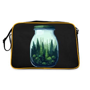 Forêt en bocal - Sac Retro - noir/or - Dos