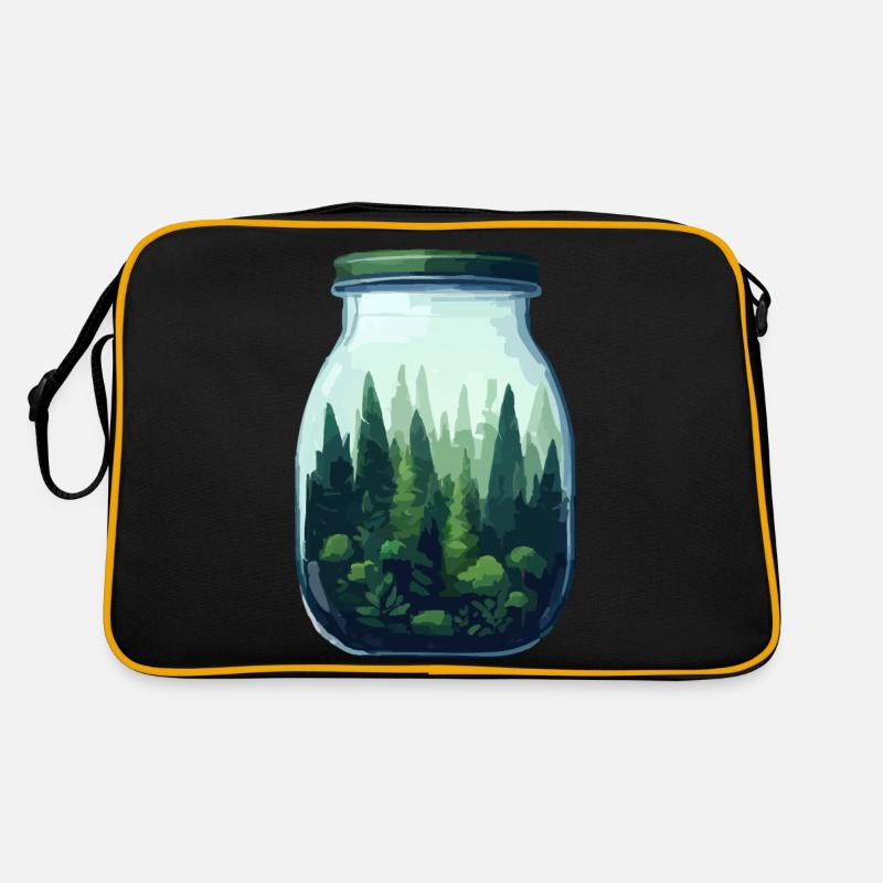 Wald im Glas Retro Tasche