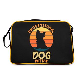 Professional Dog petter - Retro Tasche - Schwarz/Gold - Hinten