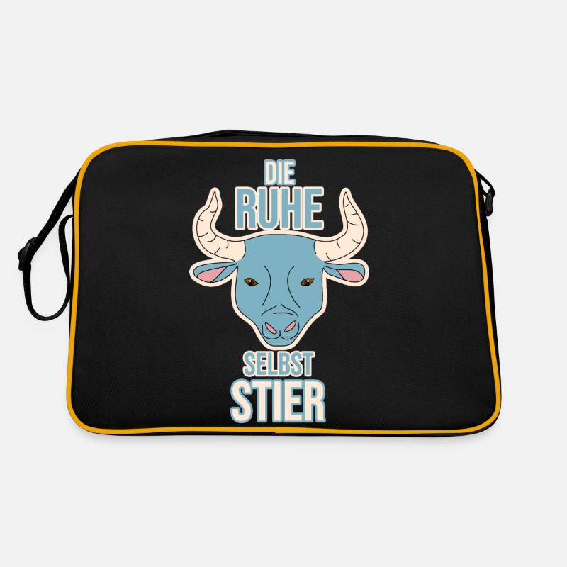 Sternzeichen Stier Horoskop Tier Retro Tasche