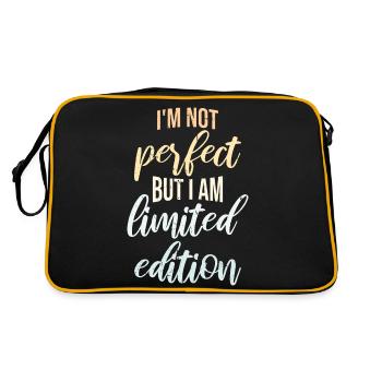 Je ne suis pas parfait mais je suis citation en édition limitée - Sac Retro - noir/or - Dos