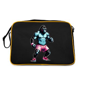 Boxe Boxeur Gorille - Sac Retro - noir/or - Dos