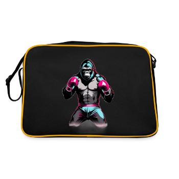 Boxe Boxeur Gorille - Sac Retro - noir/or - Dos