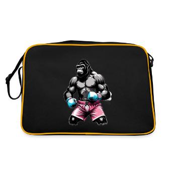Boxe Boxeur Gorille - Sac Retro - noir/or - Dos