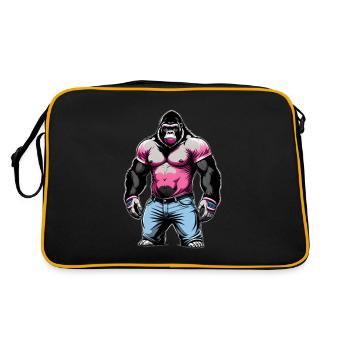 Boxe Boxeur Gorille - Sac Retro - noir/or - Dos