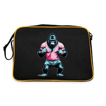 Boxe Boxeur Gorille - Sac Retro - noir/or - Dos
