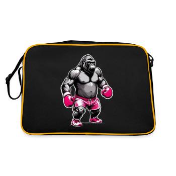 Boxe Boxeur Gorille - Sac Retro - noir/or - Dos