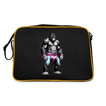 Boxe Boxeur Gorille - Sac Retro - noir/or - Dos