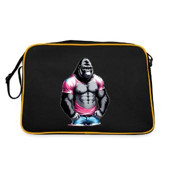 Boxe Boxeur Gorille - Sac Retro - noir/or - Dos