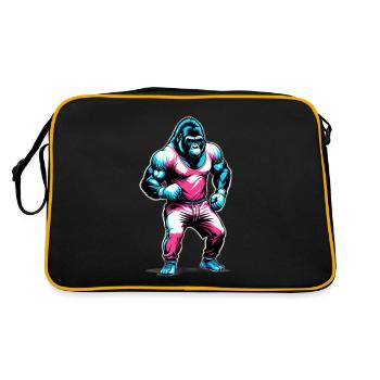 Boxe Boxeur Gorille - Sac Retro - noir/or - Dos