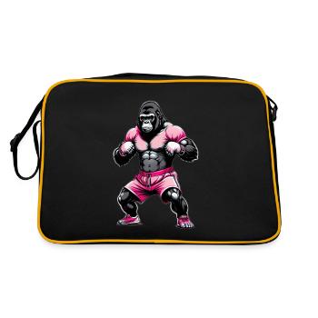 Boxe Boxeur Gorille - Sac Retro - noir/or - Dos