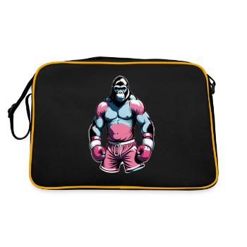 Boxe Boxeur Gorille - Sac Retro - noir/or - Dos