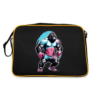 Boxe Boxeur Gorille - Sac Retro - noir/or - Dos