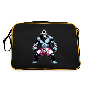 Boxe Boxeur Gorille - Sac Retro - noir/or - Dos